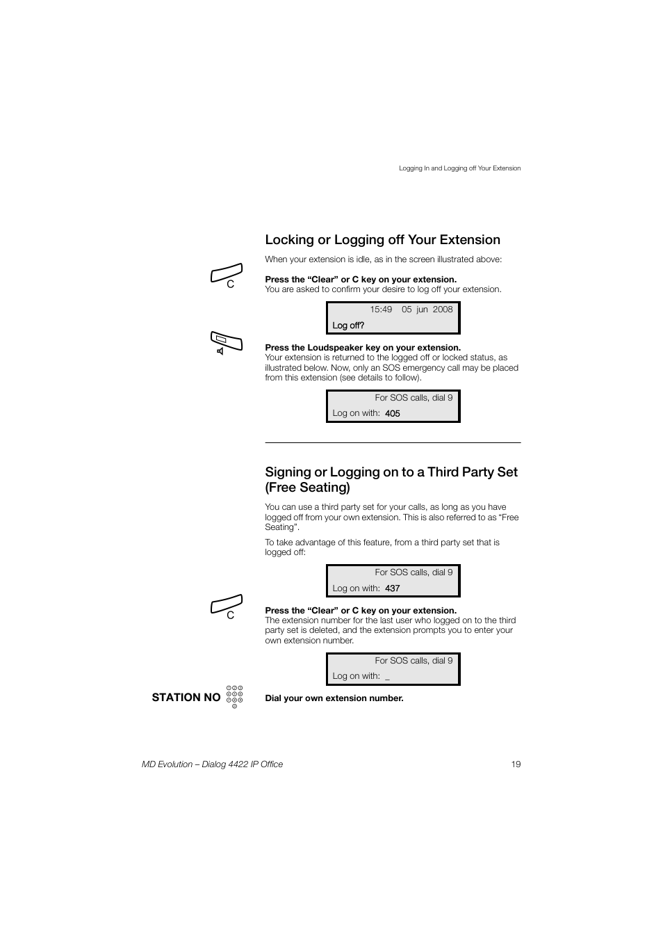 AASTRA 4422 IP Office for MD Evolution User Guide User Manual | Page 19 / 151