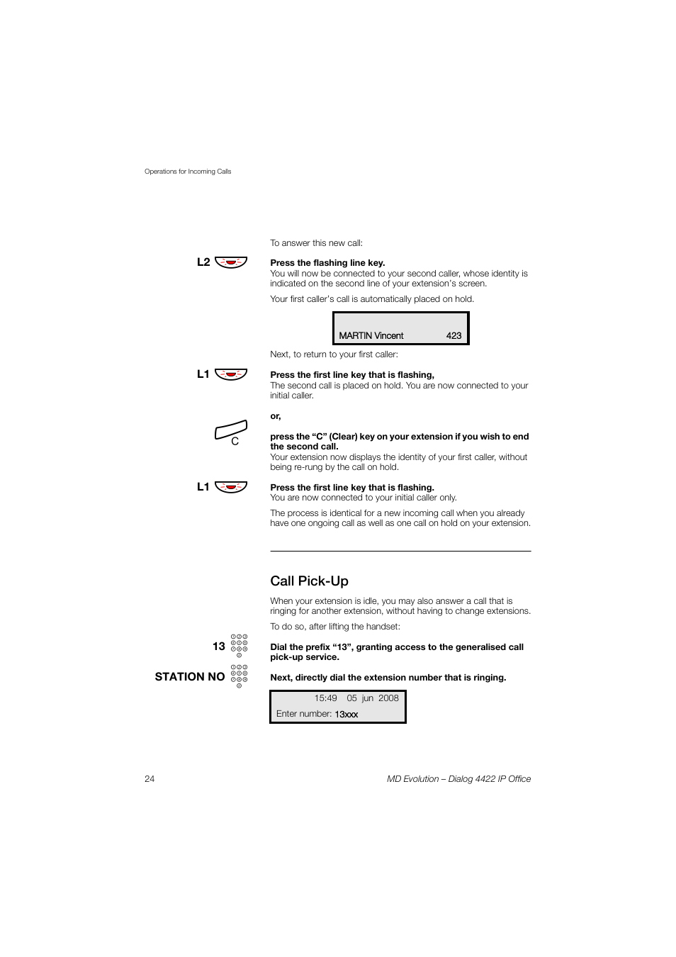 AASTRA 4422 IP Office for MD Evolution User Guide User Manual | Page 24 / 151