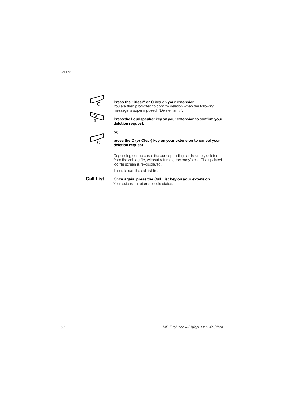 AASTRA 4422 IP Office for MD Evolution User Guide User Manual | Page 50 / 151