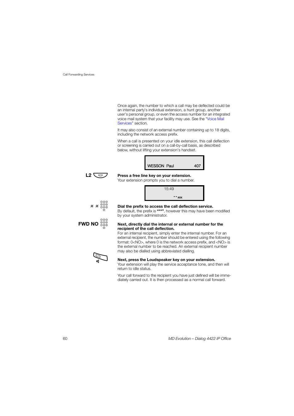 AASTRA 4422 IP Office for MD Evolution User Guide User Manual | Page 60 / 151