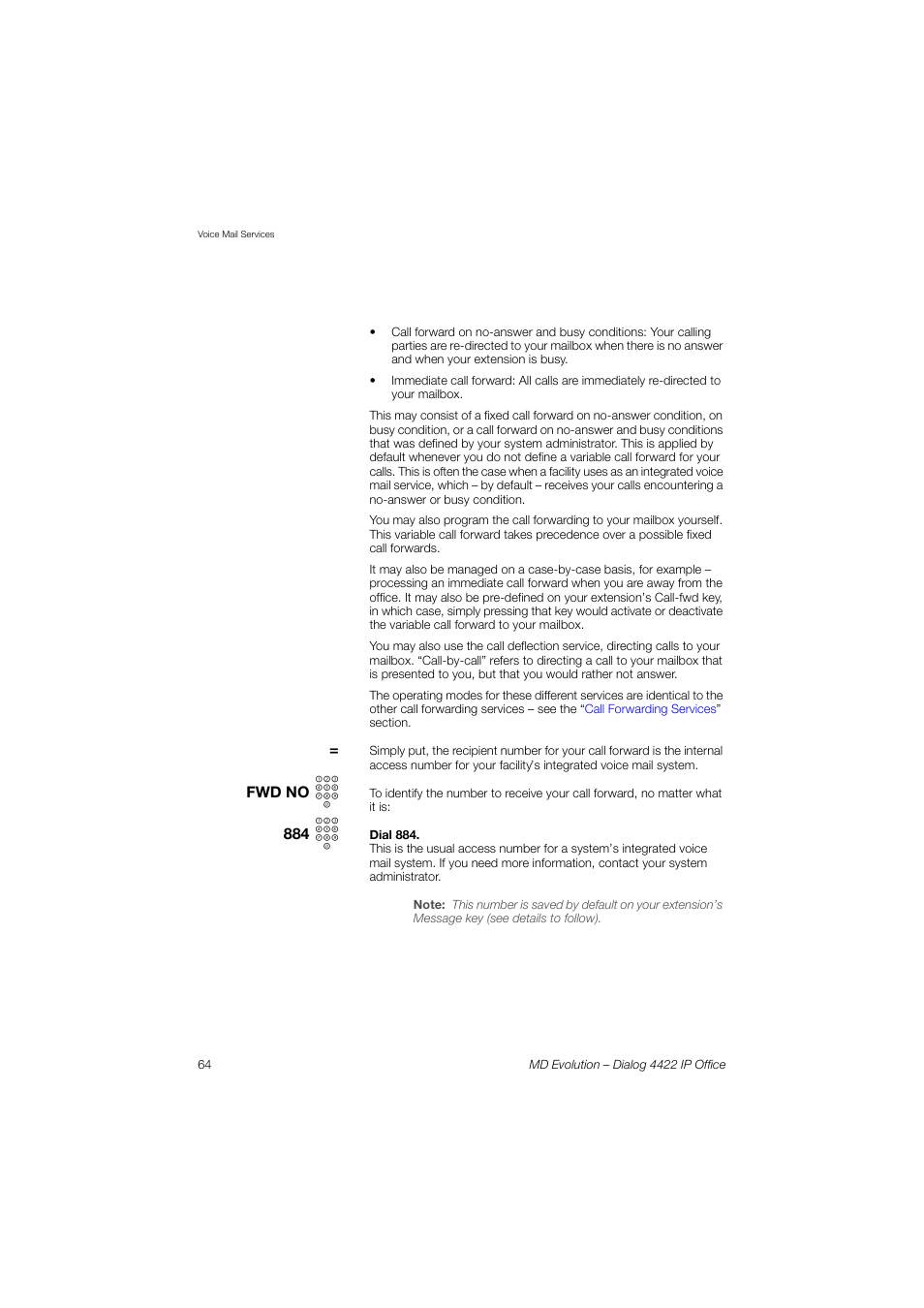 AASTRA 4422 IP Office for MD Evolution User Guide User Manual | Page 64 / 151