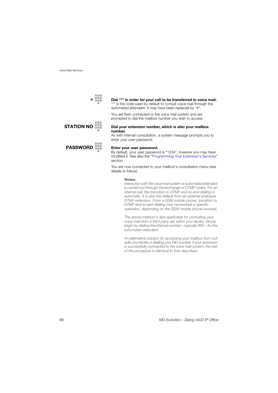 AASTRA 4422 IP Office for MD Evolution User Guide User Manual | Page 68 / 151
