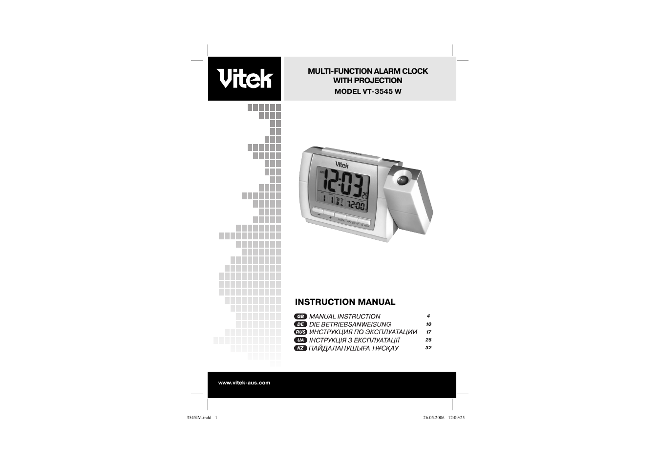 Vitek VT-3545 W User Manual | 39 pages