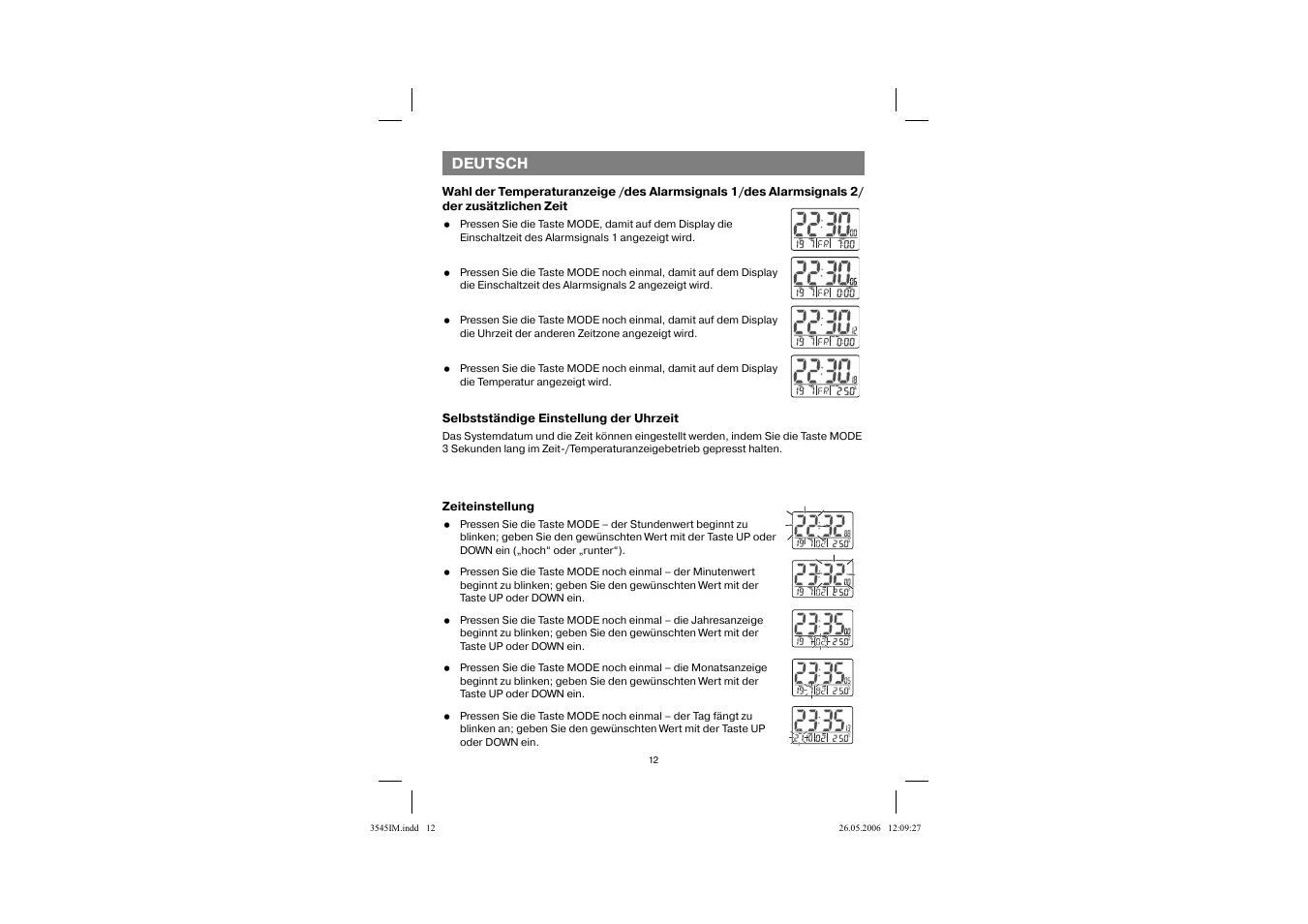 Deutsch | Vitek VT-3545 W User Manual | Page 11 / 39
