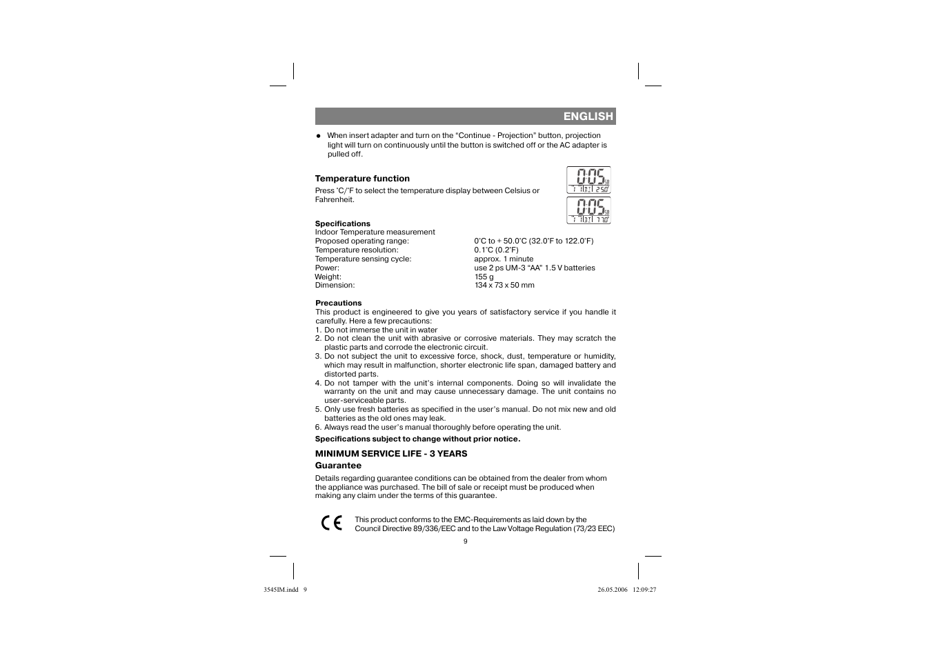 English | Vitek VT-3545 W User Manual | Page 8 / 39