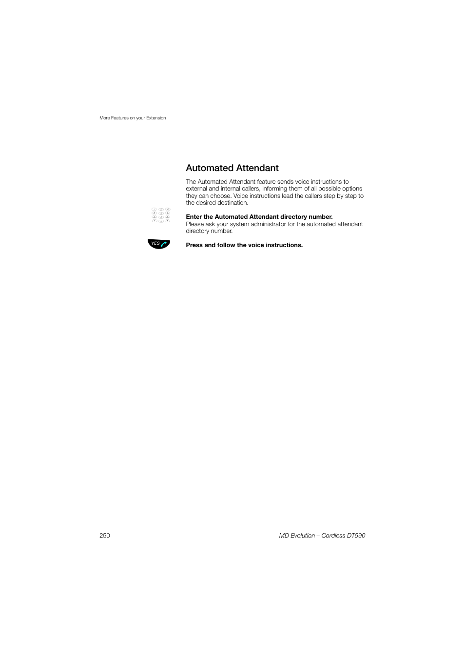 Automated attendant | AASTRA DT590 for MD Evolution User Guide EN User Manual | Page 120 / 166