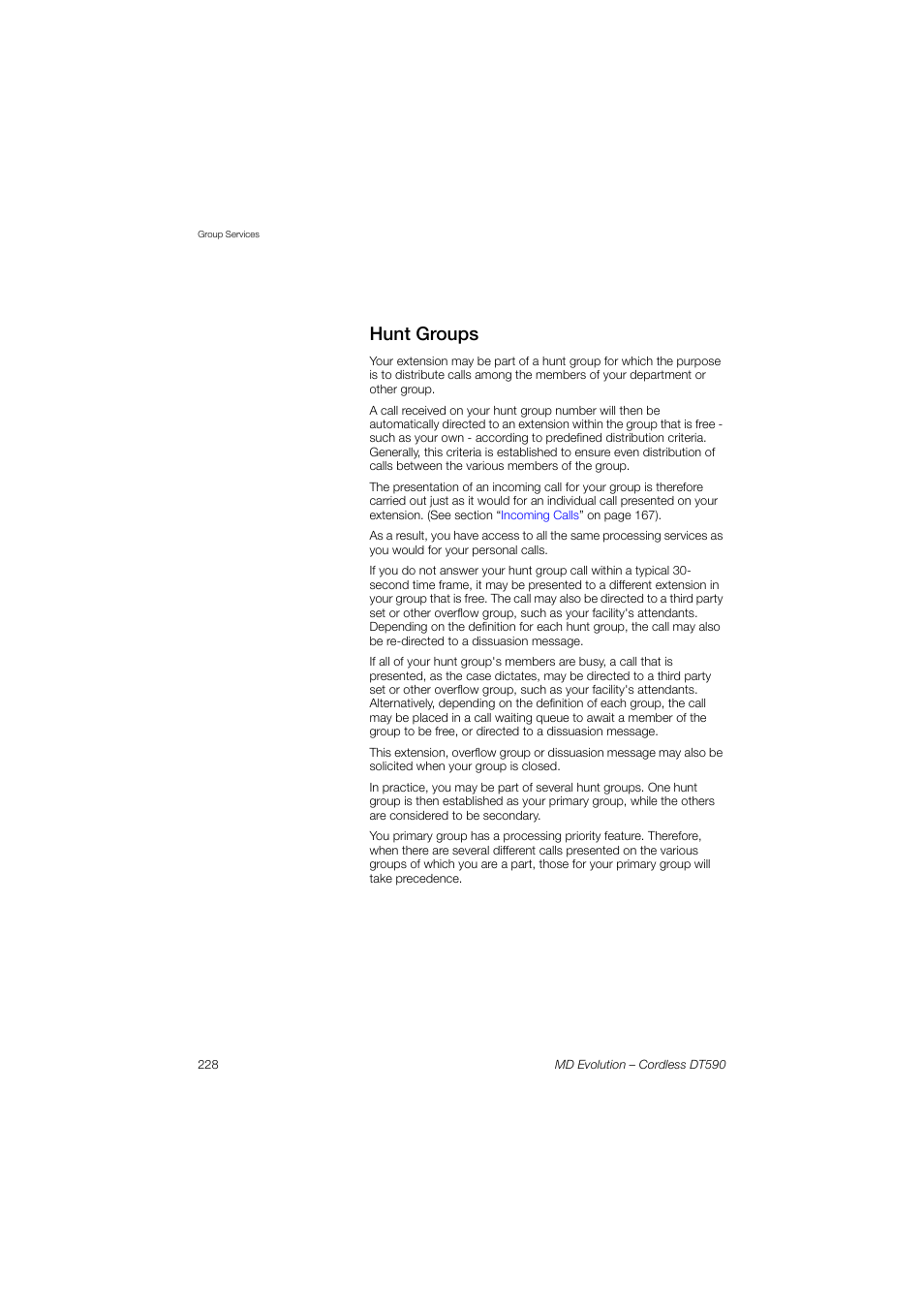 Hunt groups | AASTRA DT590 for MD Evolution User Guide EN User Manual | Page 98 / 166