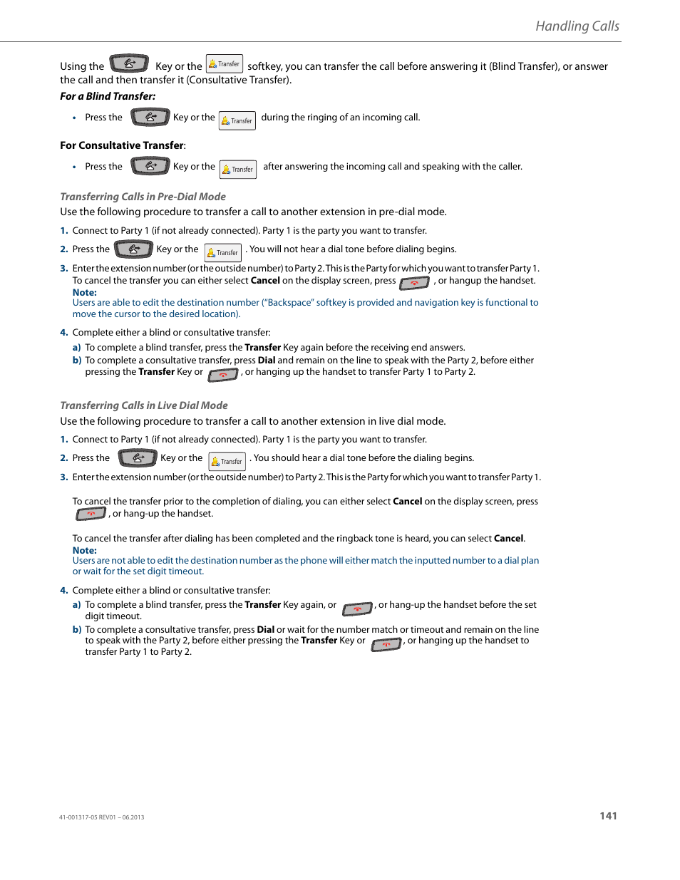 Handling calls | AASTRA 6739i User Guide EN User Manual | Page 147 / 214