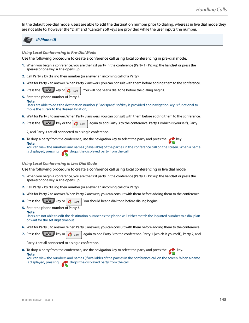 Handling calls | AASTRA 6739i User Guide EN User Manual | Page 151 / 214
