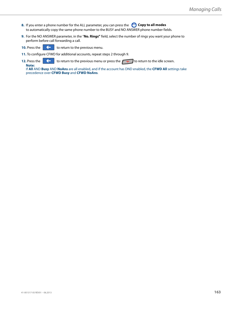 Managing calls | AASTRA 6739i User Guide EN User Manual | Page 169 / 214