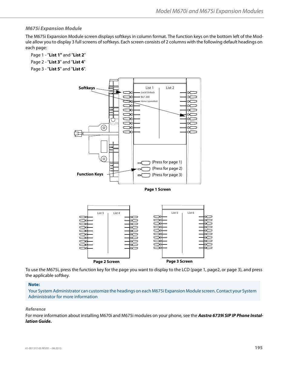 M675i expansion module | AASTRA 6739i User Guide EN User Manual | Page 201 / 214