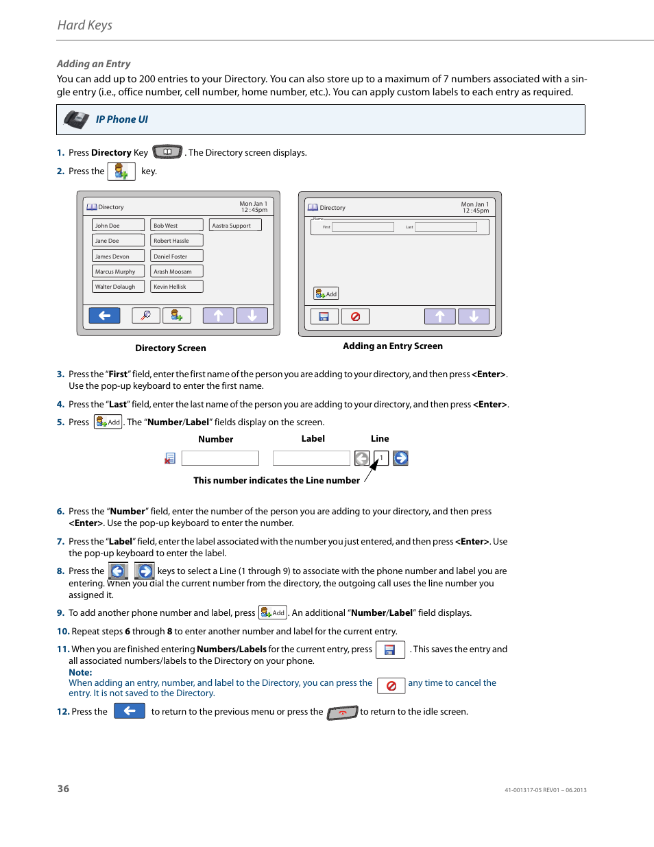 Hard keys | AASTRA 6739i User Guide EN User Manual | Page 42 / 214