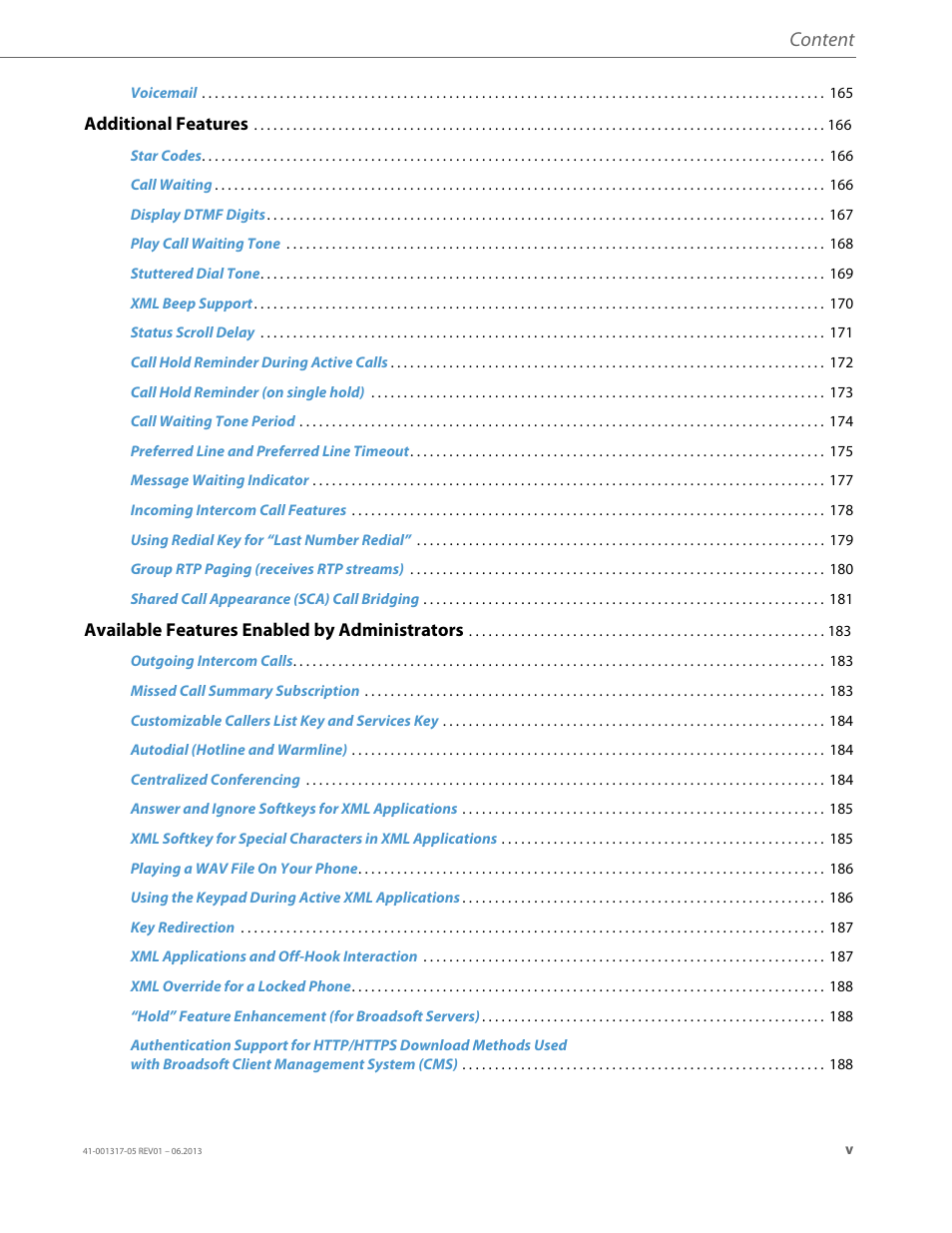Content | AASTRA 6739i User Guide EN User Manual | Page 5 / 214