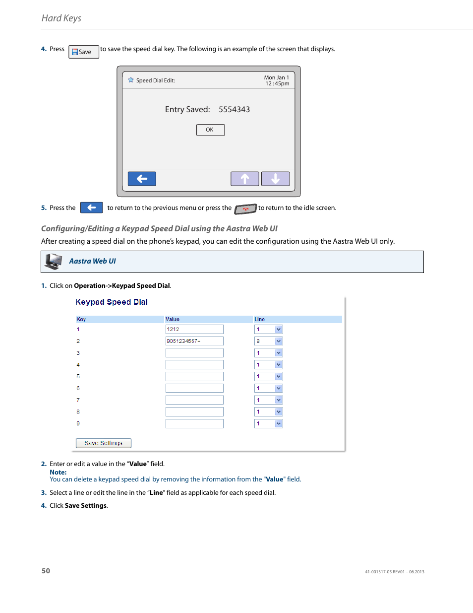 Hard keys | AASTRA 6739i User Guide EN User Manual | Page 56 / 214