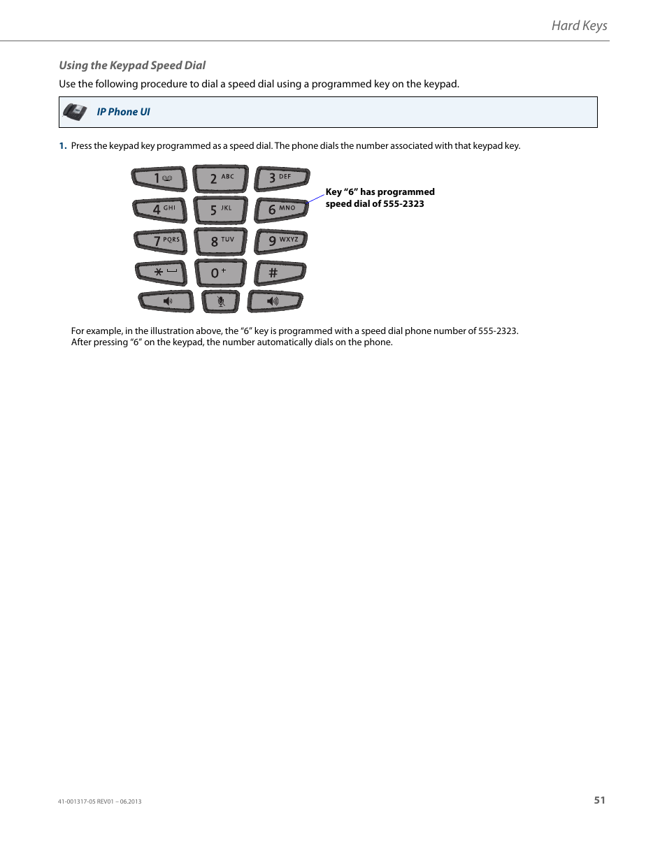 Using the keypad speed dial, Hard keys | AASTRA 6739i User Guide EN User Manual | Page 57 / 214