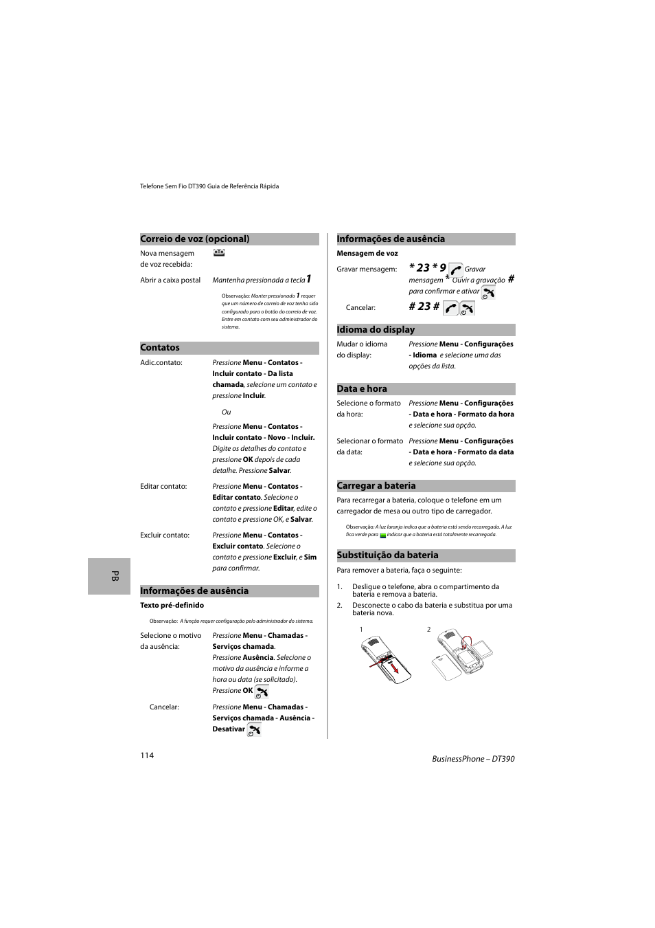 AASTRA DT390 for BusinessPhone Quick Reference Guide User Manual | Page 114 / 160