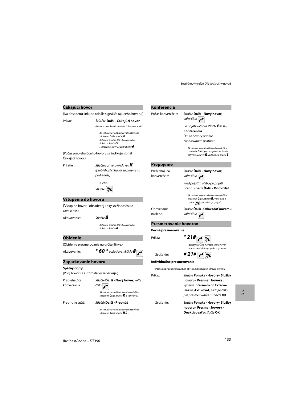 AASTRA DT390 for BusinessPhone Quick Reference Guide User Manual | Page 133 / 160