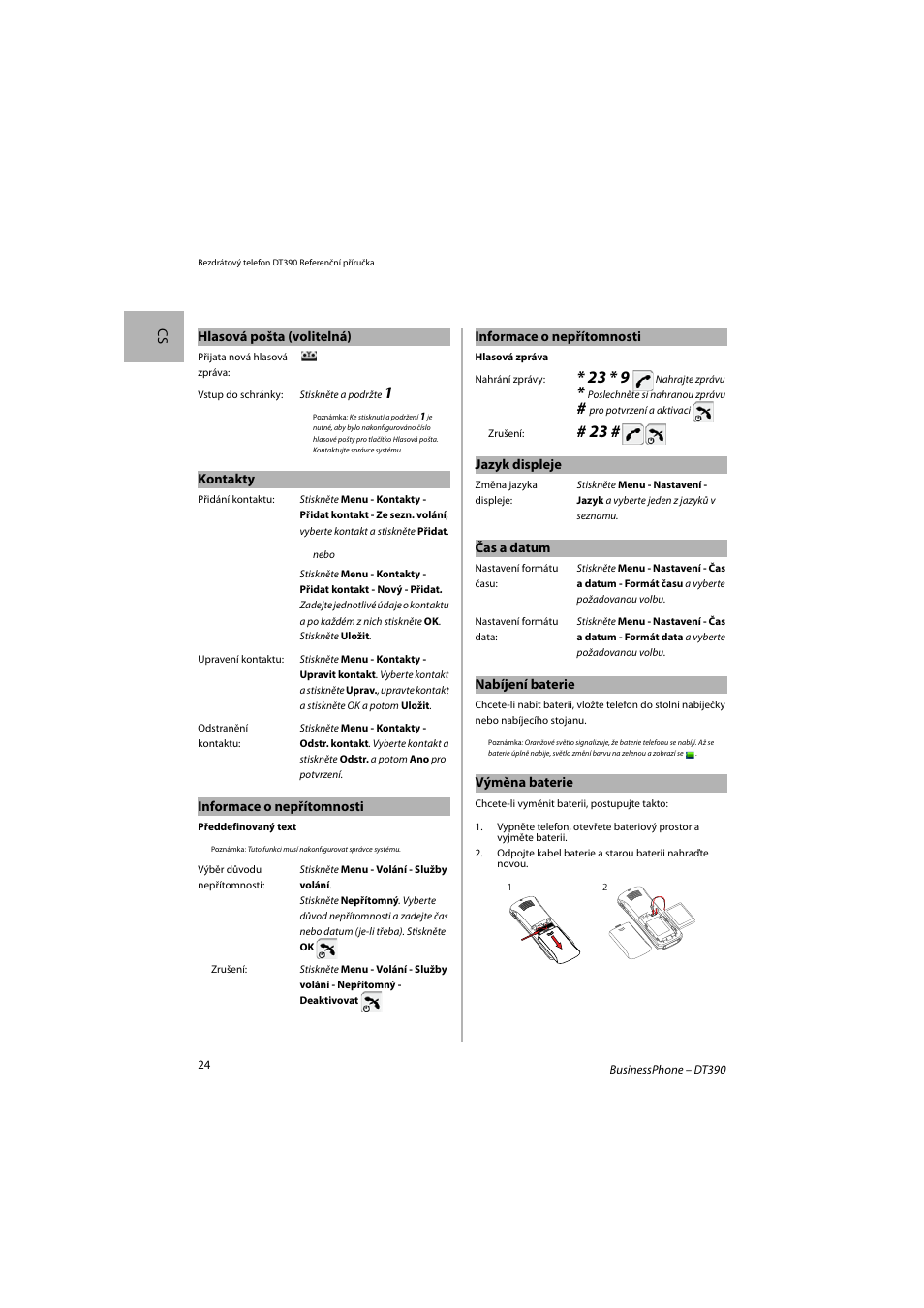 AASTRA DT390 for BusinessPhone Quick Reference Guide User Manual | Page 24 / 160
