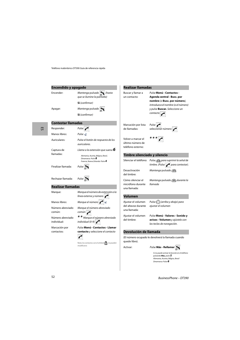 AASTRA DT390 for BusinessPhone Quick Reference Guide User Manual | Page 52 / 160