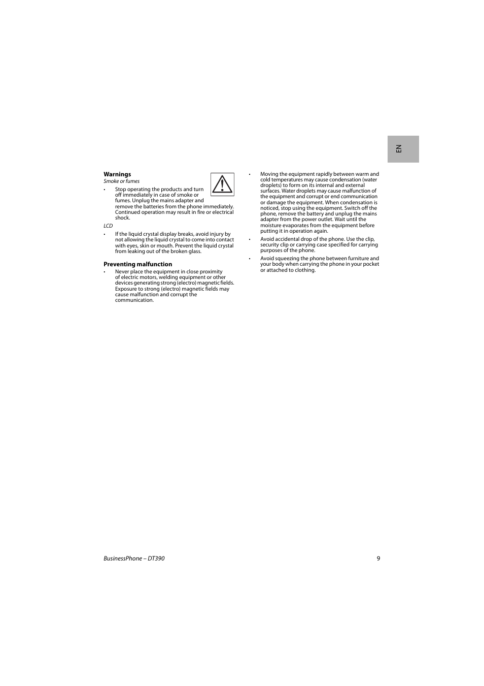 AASTRA DT390 for BusinessPhone Quick Reference Guide User Manual | Page 9 / 160