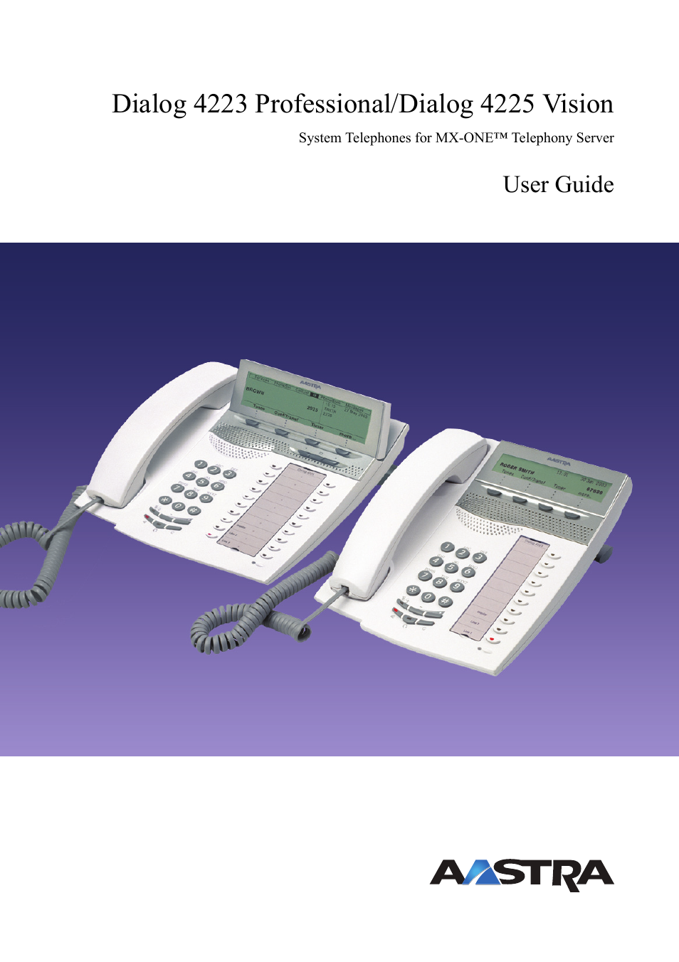 AASTRA 4225 Vision for MX-ONE (TSE) User Guide EN User Manual | 132 pages