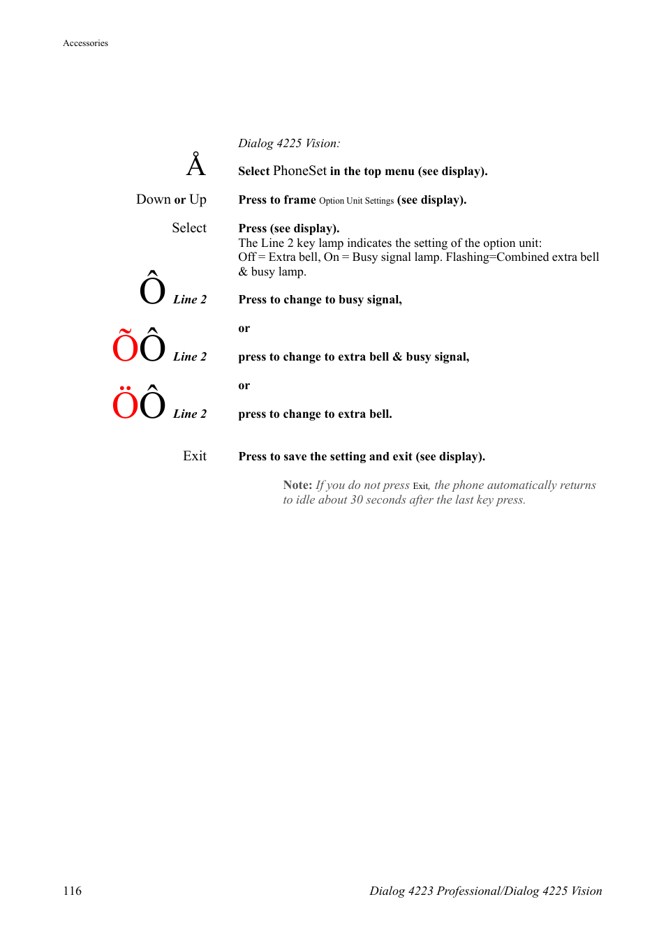 AASTRA 4225 Vision for MX-ONE (TSE) User Guide EN User Manual | Page 116 / 132