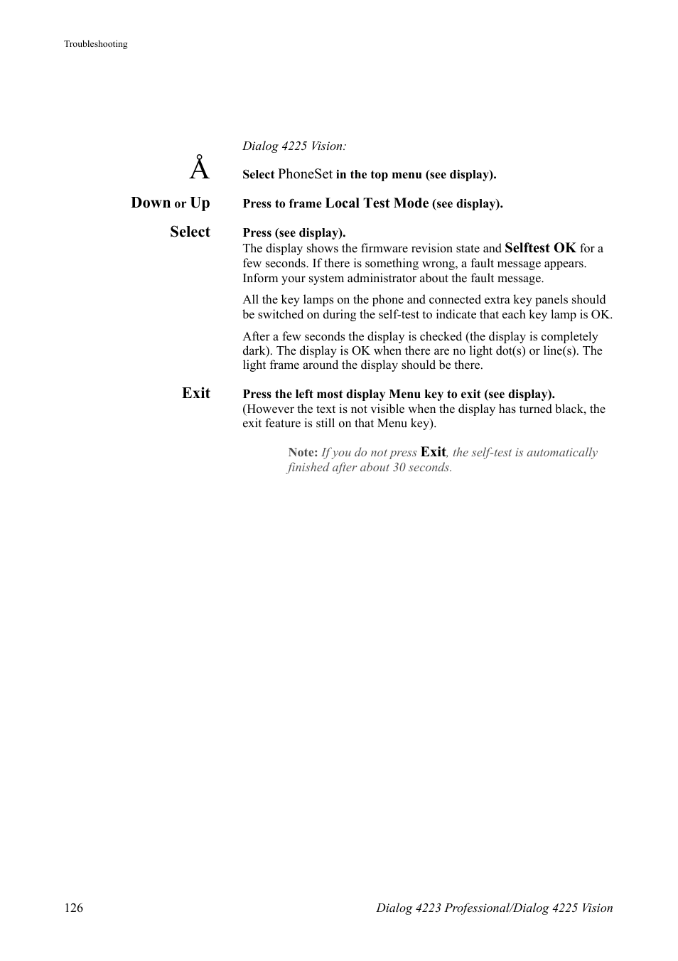 AASTRA 4225 Vision for MX-ONE (TSE) User Guide EN User Manual | Page 126 / 132