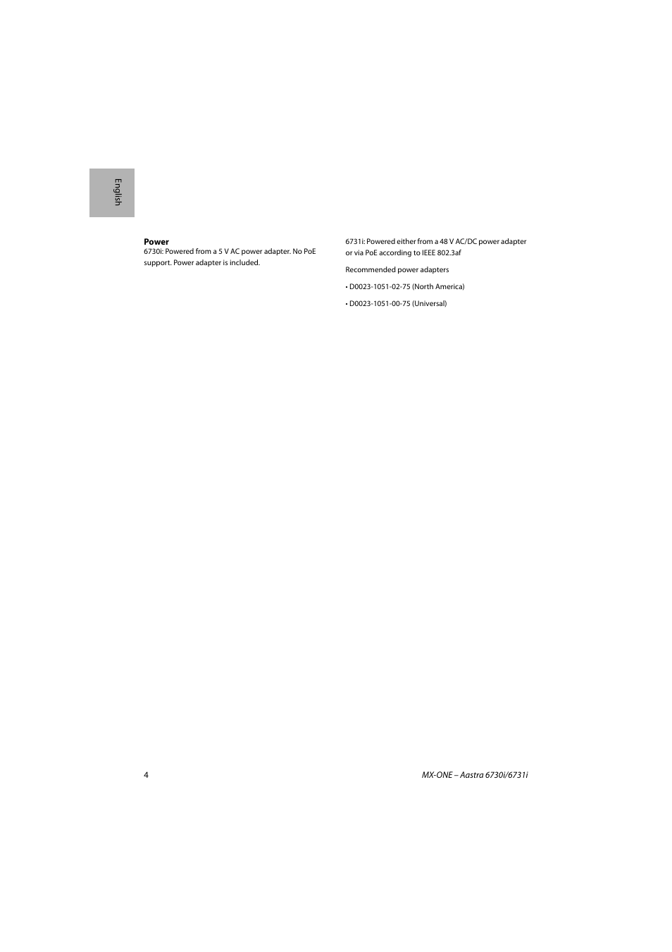 AASTRA 6731i for MX-ONE Quick Reference Guide EN User Manual | Page 4 / 13