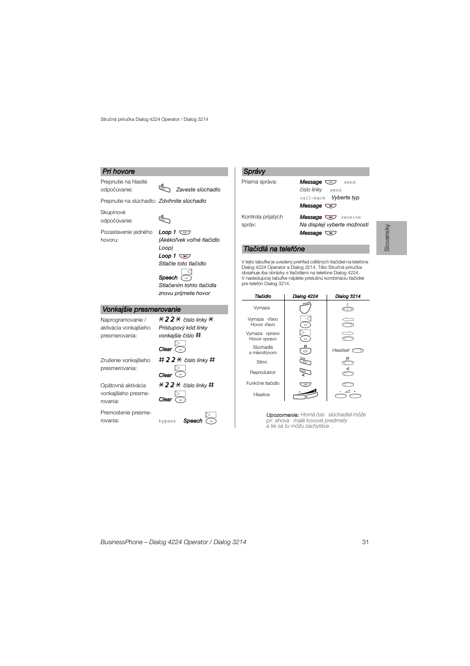 AASTRA 4224 Operator for BusinessPhone Quick Reference Guide User Manual | Page 31 / 40