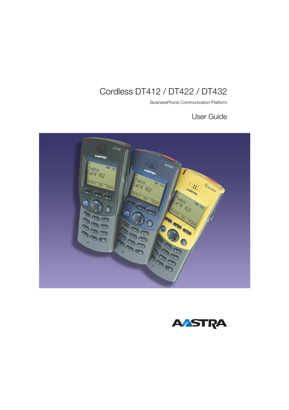 AASTRA DT4x2 for BusinessPhone User Guide EN User Manual | 130 pages