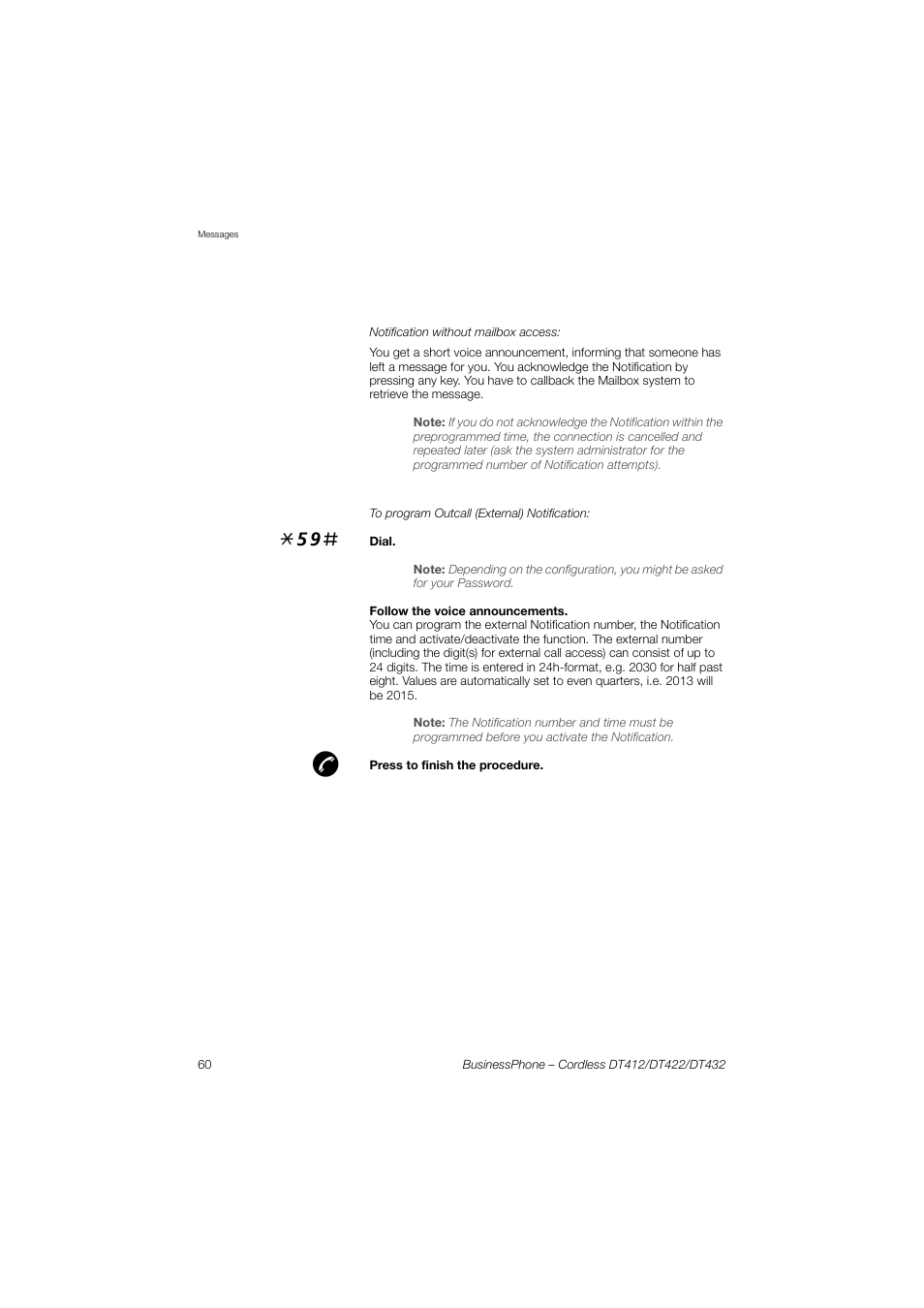 AASTRA DT4x2 for BusinessPhone User Guide EN User Manual | Page 60 / 130