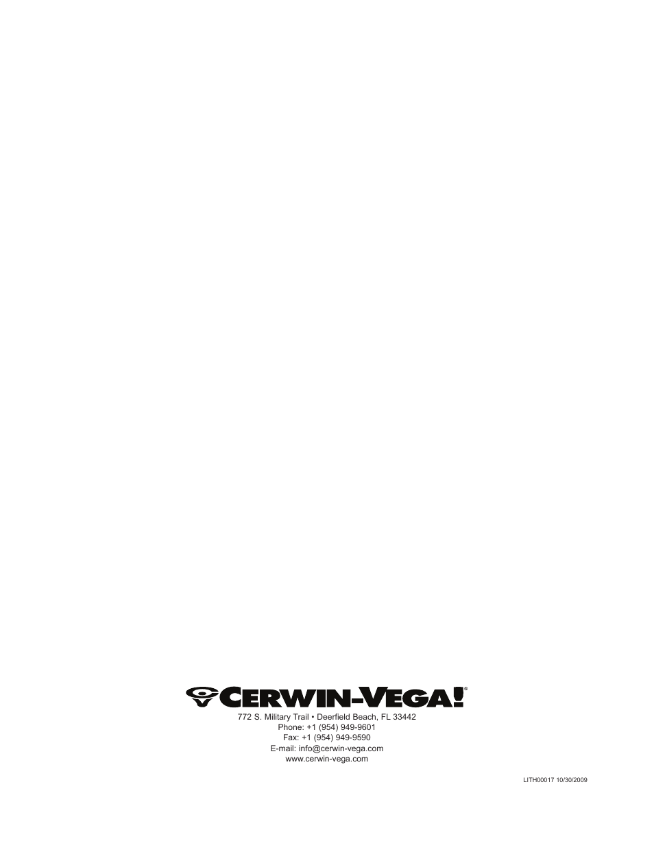 Cerwin-Vega CVHF-A18S Manual User Manual | Page 12 / 12