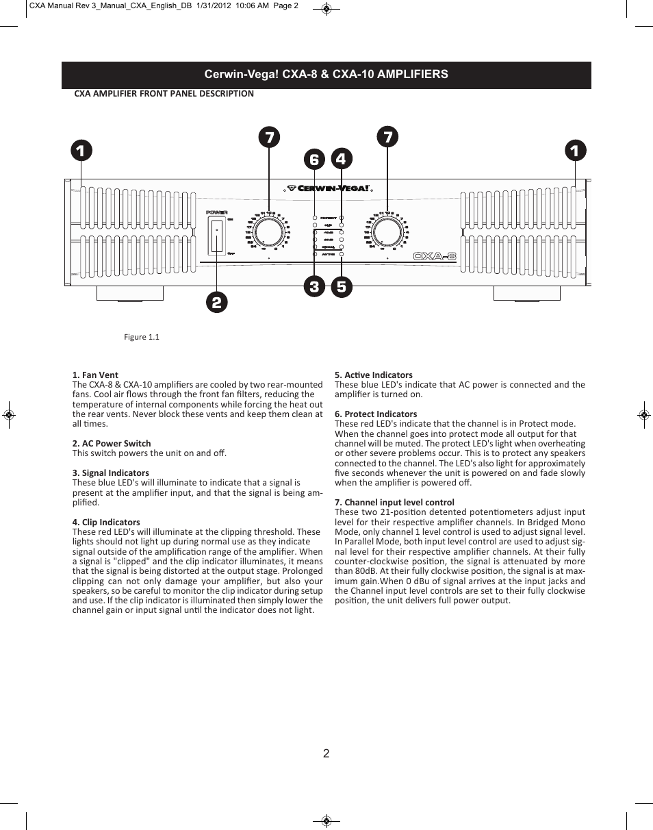 Cerwin-Vega CXA-10 Manual User Manual | Page 4 / 9