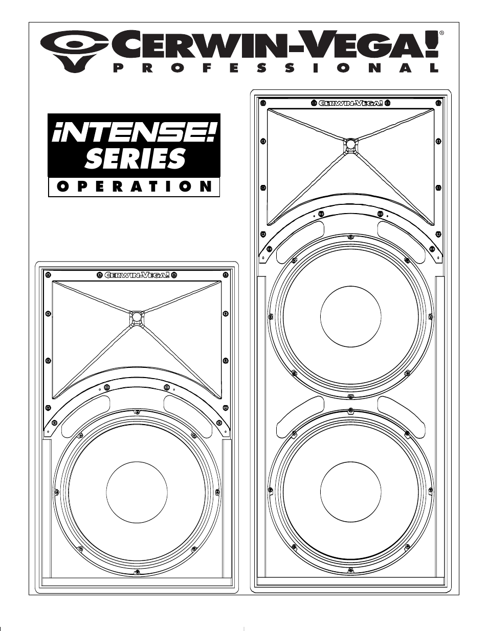 Cerwin-Vega iNTENSE Series Manual multi User Manual | 4 pages
