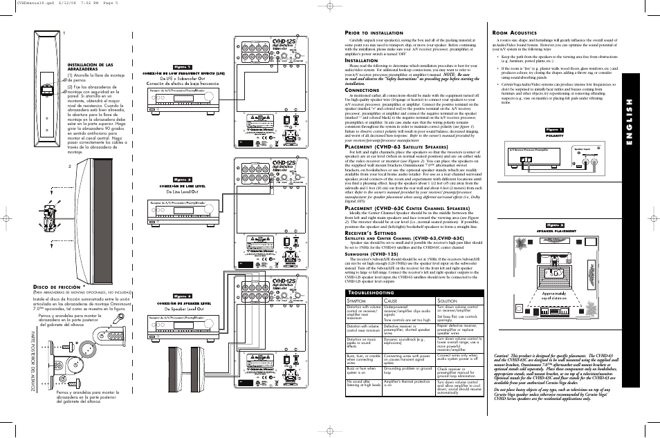 English | Cerwin-Vega CVHD 2.1 Manual multi User Manual | Page 3 / 6