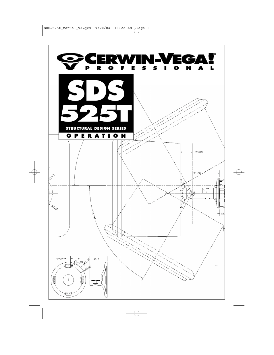 Cerwin-Vega SDS-525 Manual User Manual | 6 pages