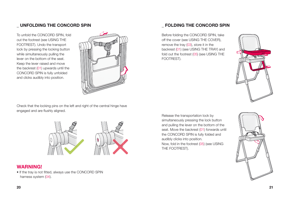 Warning | Concord SPIN INSTRUCTION MANUAL User Manual | Page 5 / 11