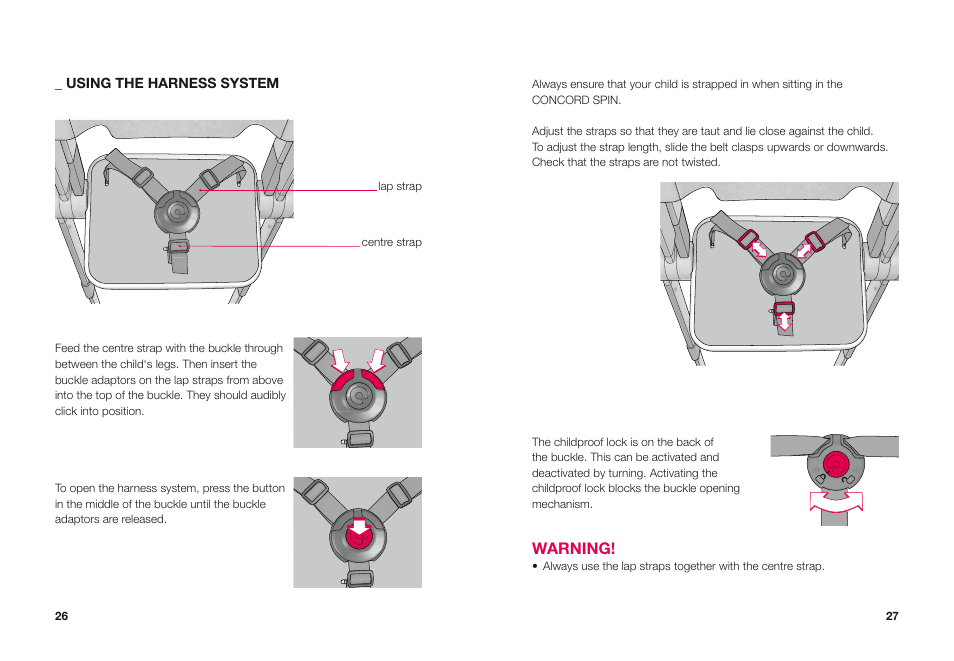 Warning | Concord SPIN INSTRUCTION MANUAL User Manual | Page 8 / 11