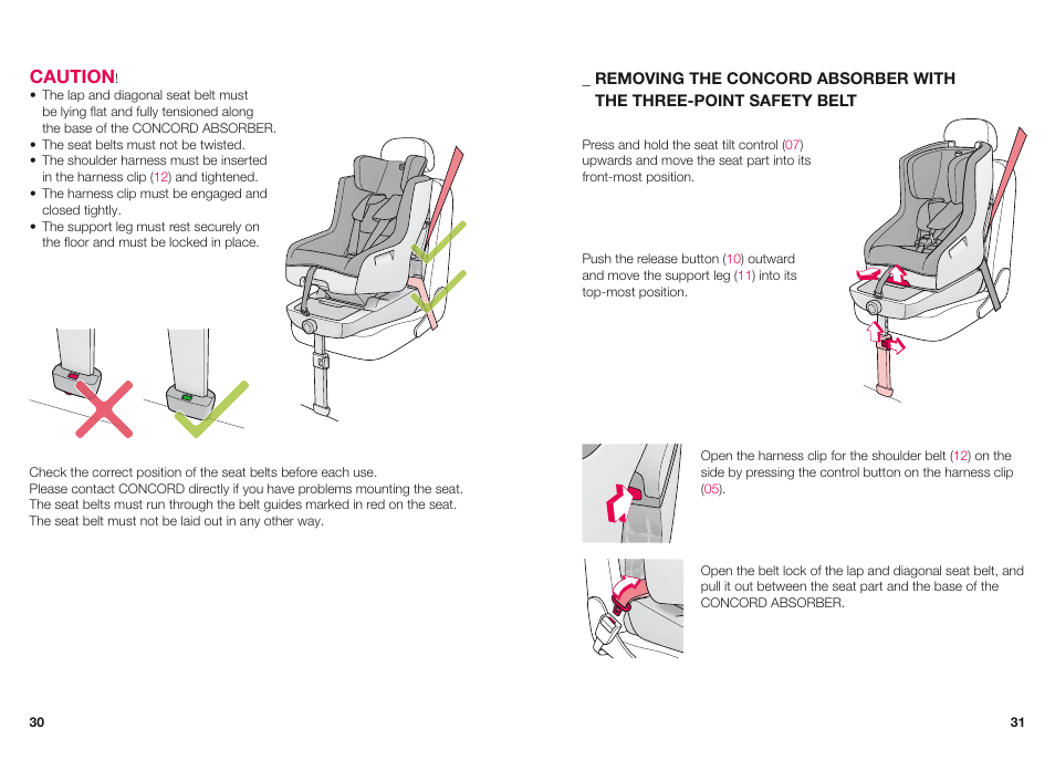 Caution | Concord ABSORBER XT INSTRUCTION MANUAL User Manual | Page 8 / 16