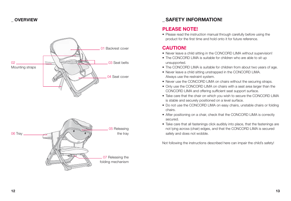Caution | Concord LIMA INSTRUCTION MANUAL User Manual | Page 4 / 10
