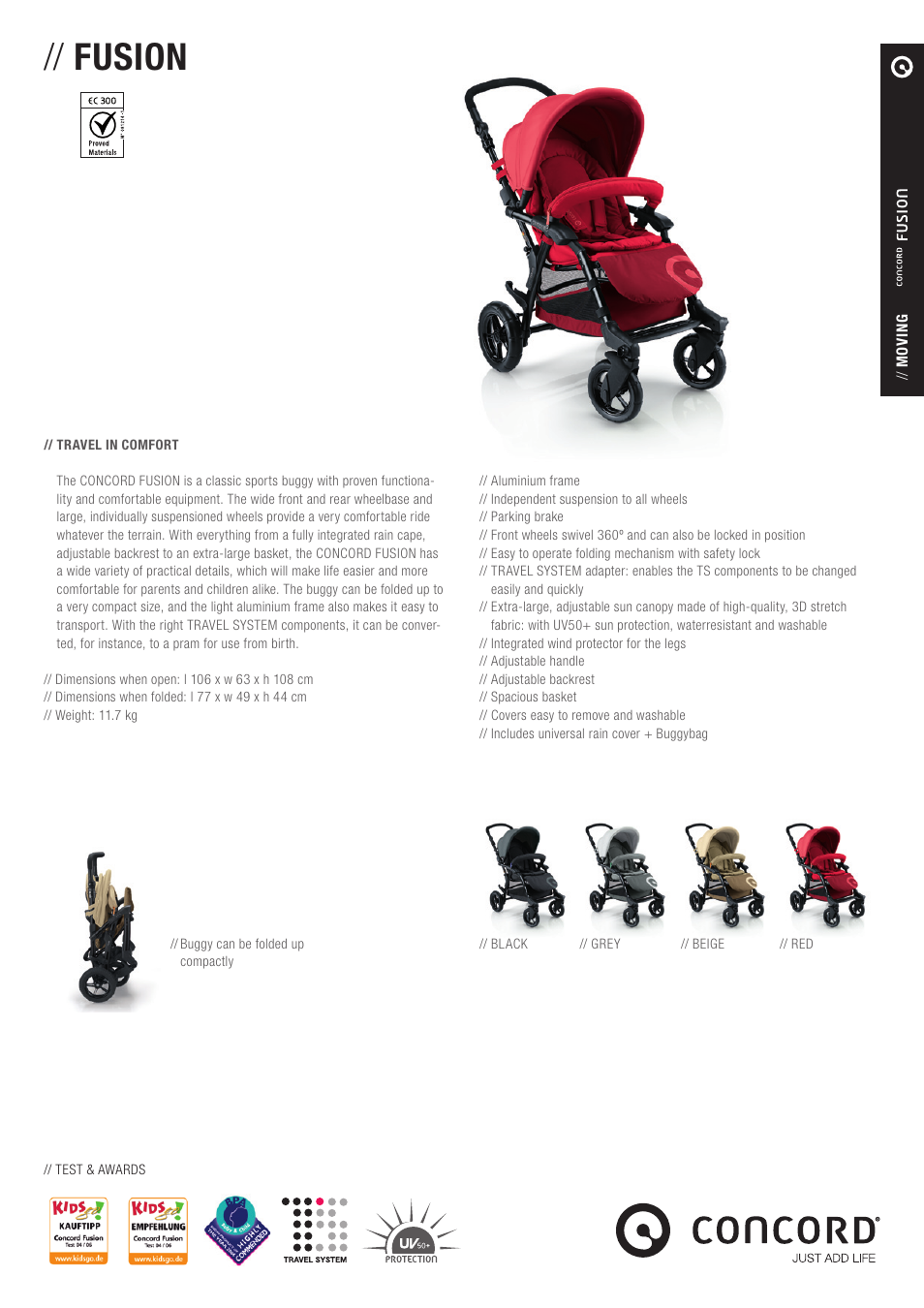 Concord FUSION PRODUCT INFORMATION User Manual | 1 page