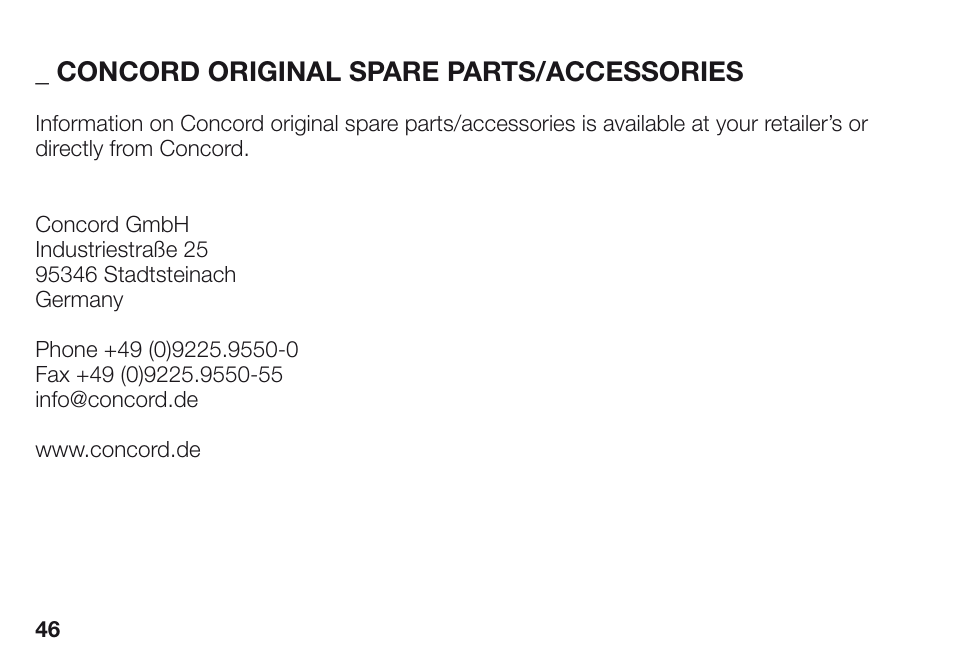 Concord TRANSFORMER X-BAG INSTRUCTION MANUAL User Manual | Page 14 / 17