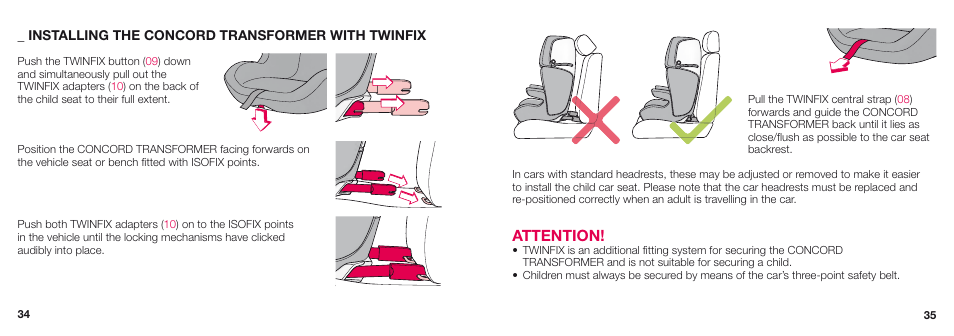 Attention | Concord TRANSFORMER X-BAG INSTRUCTION MANUAL User Manual | Page 8 / 17