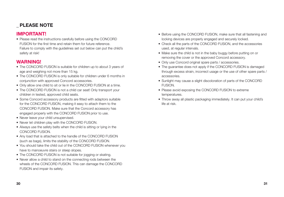 Concord FUSION INSTRUCTION MANUAL User Manual | Page 5 / 16