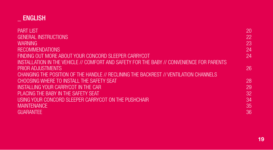 Concord SLEEPER 2.0 INSTRUCTION MANUAL User Manual | Page 3 / 14