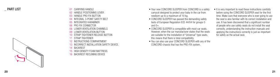 Concord SLEEPER 2.0 INSTRUCTION MANUAL User Manual | Page 4 / 14