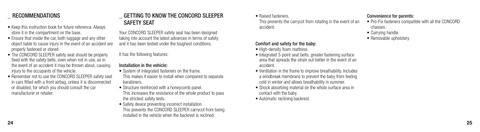 Concord SLEEPER 2.0 INSTRUCTION MANUAL User Manual | Page 6 / 14