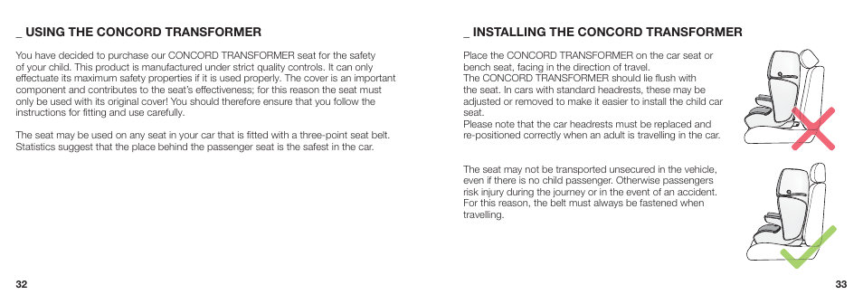 Concord TRANSFORMER XT INSTRUCTION MANUAL User Manual | Page 7 / 16