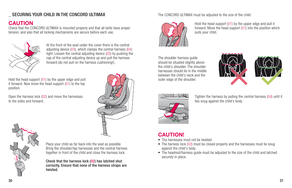 Caution | Concord ULTIMAX ISOFIX INSTRUCTION MANUAL User Manual | Page 9 / 14