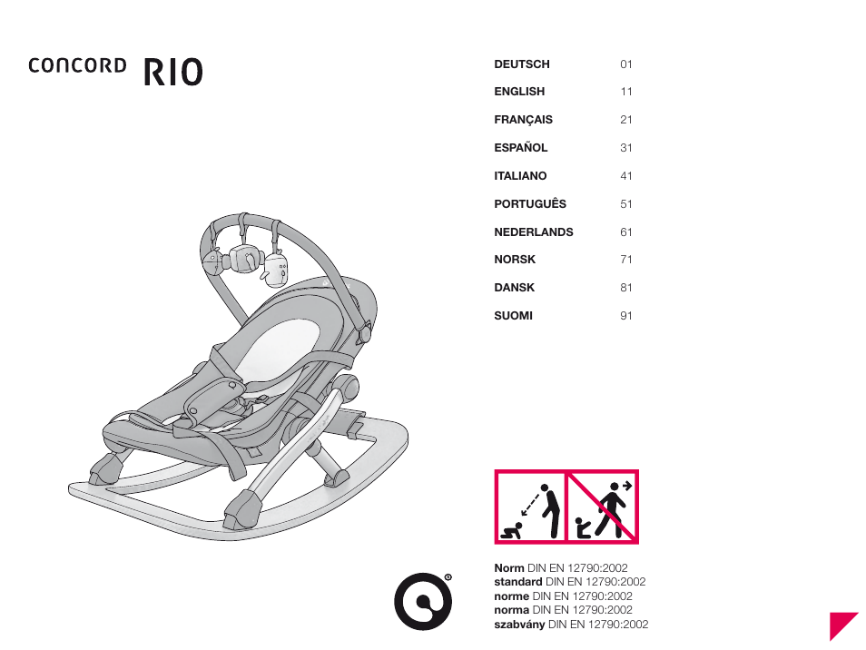 Concord RIO INSTRUCTION MANUAL User Manual | 9 pages